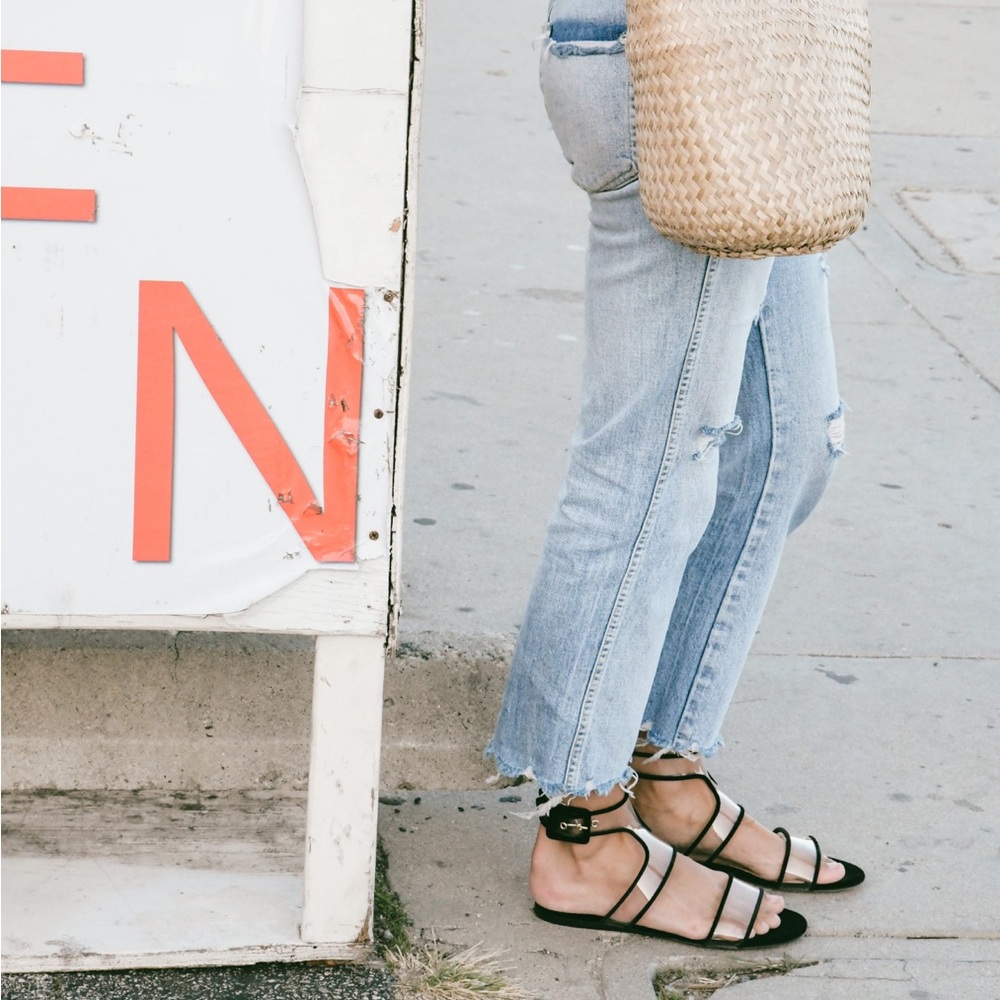 Valentino Garavani Navy Strappy Sandals - Picture 9 of 9